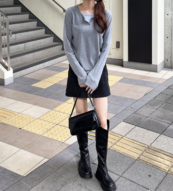 GeeRA（ジーラ）の「レイヤード風カットソー（カットソー）」｜詳細画像