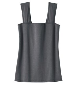 YU'NOW（ユナウ）の「【抗菌防臭】【吸水速乾】ブラ紐隠しの優秀インナー（肌着・インナーウェア）」｜チャコールグレー