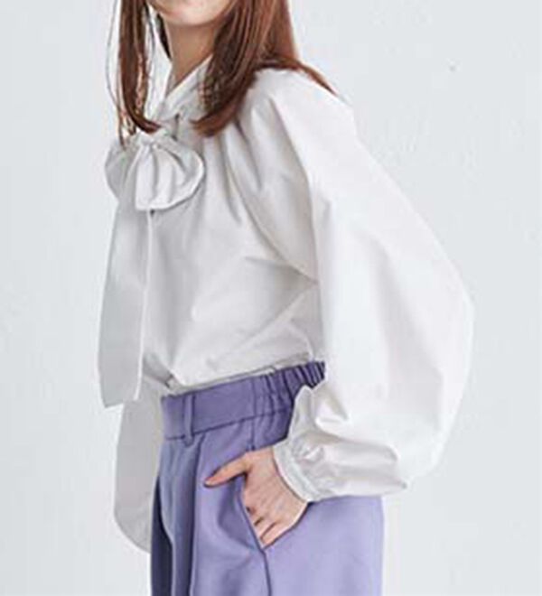 RANAN（ラナン）の「ボリュームボウタイブラウス（ブラウス）」｜詳細画像