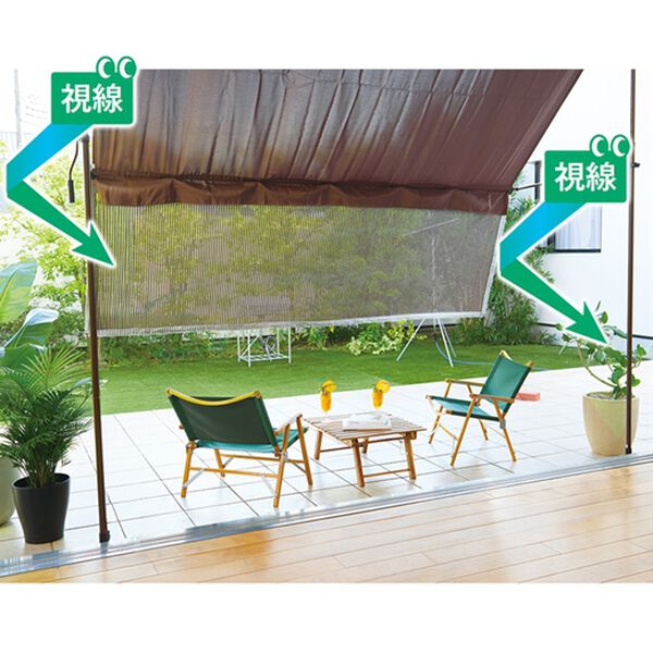 「つっぱり日よけスクリーン　アルミ前幕（エクステリア・屋外器具）」｜詳細画像