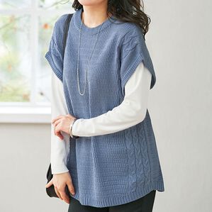 BELLUNA（ベルーナ）の「編地変化ニットベスト（ベスト）」｜詳細画像