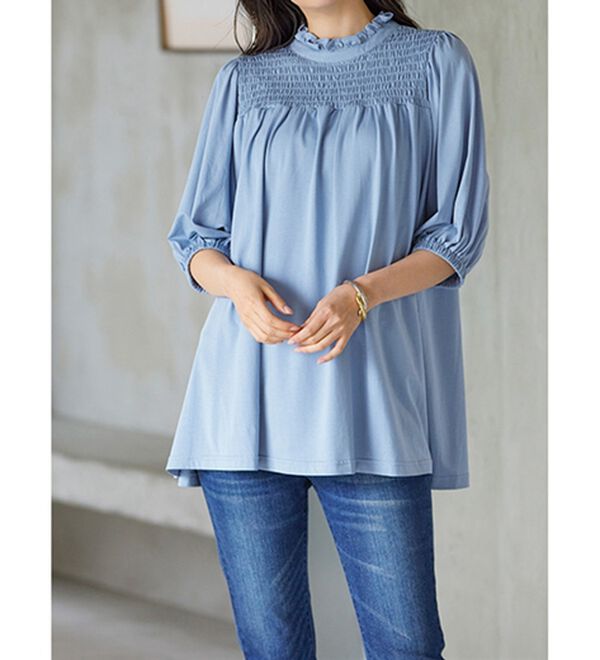 RANAN（ラナン）の「シャーリングパフスリーブチュニック（チュニック）」｜詳細画像