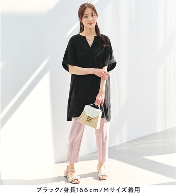 alotta（アロッタ）の「スキッパーとろみブラウスチュニック（ブラウス）」｜詳細画像