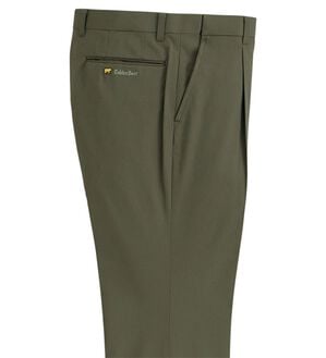 「＜ゴールデンベア＞しわになりにくい綿タッチスラックス（メンズスラックス）」｜カーキ