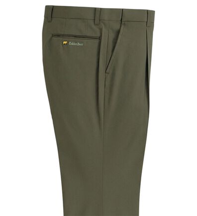 「＜ゴールデンベア＞しわになりにくい綿タッチスラックス（メンズスラックス）」