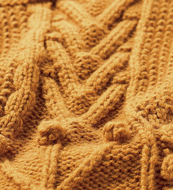 ルフラン（ルフラン）の「手編み風のデザインニットチュニック（ニット・セーター）」｜詳細画像