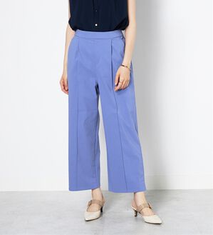 BELLUNA（ベルーナ）の「麻入りストレッチタックワイドパンツ（ワイドパンツ・ガウチョ）」｜ライラック