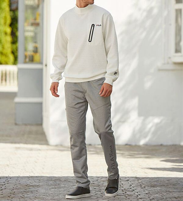 「＜フィラ＞ふくれジャカードハイネックトレーナー（メンズトレーナー）」｜詳細画像