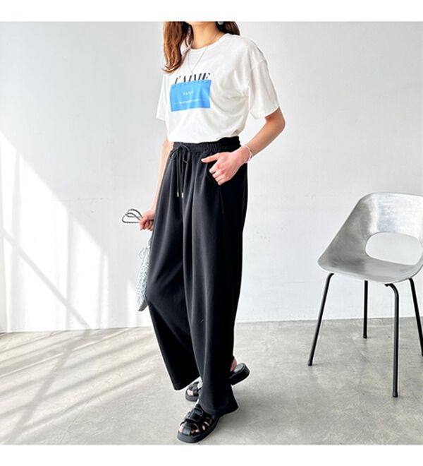 GeeRA（ジーラ）の「接触冷感！リラックスワイドパンツ（ワイドパンツ・ガウチョ）」｜詳細画像