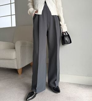 RANAN（ラナン）の「裏起毛美脚シルエットピンタックワイドパンツ（フルレングスパンツ）」｜詳細画像