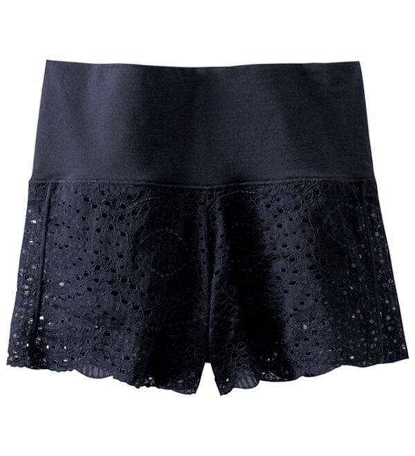 LAVIENNE（ラヴィエンヌ）の「鼠径部（そけいぶ）開放でらくらくショーツ（ショーツ）」｜ブラックレース