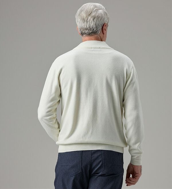 「カシミヤタッチやわらかハイネックセーター（メンズニット・セーター）」｜詳細画像