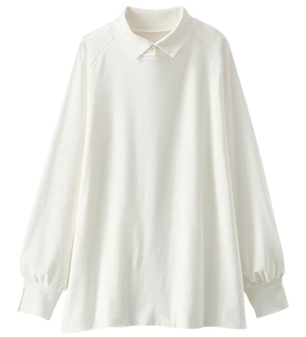 BELLUNA（ベルーナ）の「綿１００％衿付プルオーバー（カットソー）」｜詳細画像