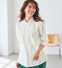 BELLUNA（ベルーナ）の「シャツコーデを更新！衿レースブラウス（ブラウス）」