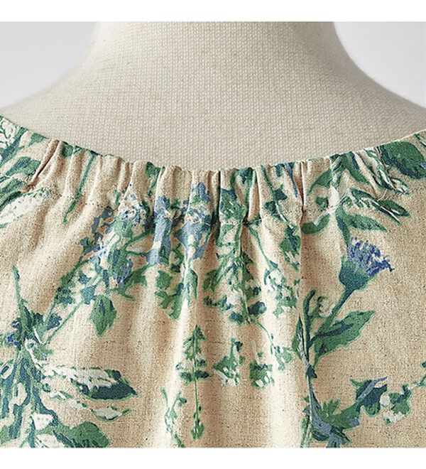 BELLUNA（ベルーナ）の「麻綿肩ボタンデザイン花柄プリントチュニック（チュニック）」｜詳細画像