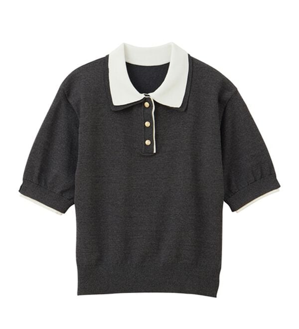 RANAN（ラナン）の「ダブルカラーポロニット（ニット・セーター）」｜詳細画像