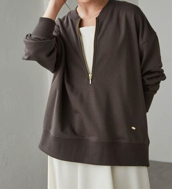 RANAN（ラナン）の「フロントハーフジップスウェット（トレーナー・スウェット）」｜詳細画像