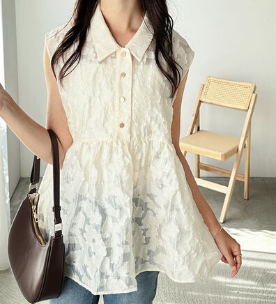 GeeRA（ジーラ）の「シアージャカードペプラムブラウス（ブラウス）」