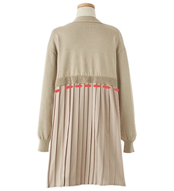 BELLUNA（ベルーナ）の「スタイルアップ！バックプリーツカーディガン（ニットカーディガン）」｜詳細画像