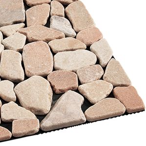 「雑草防止おしゃれ天然石マット（ガーデニング・園芸用品）」｜ピンク系