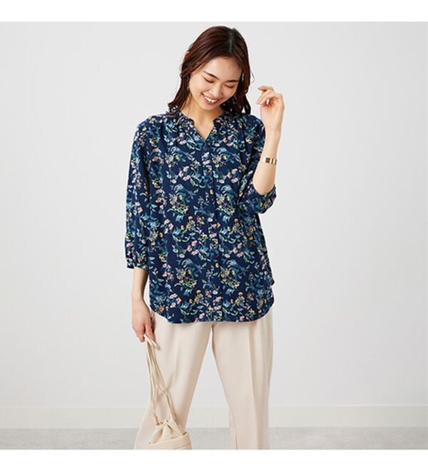 BELLUNA（ベルーナ）の「レーヨン素材ギャザーデザインブラウス（ブラウス）」｜詳細画像