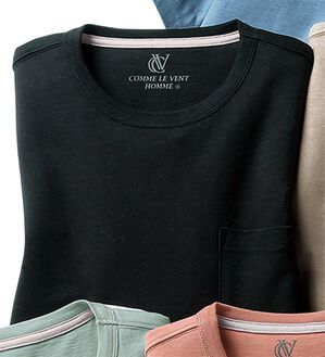 「綿１００％ベーシックＴシャツＮＥＯ（メンズＴシャツ）」｜ブラック