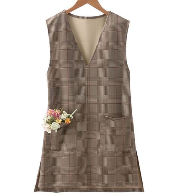 LAVIENNE（ラヴィエンヌ）の「【２枚組】お洒落に着映える♪ベスト風エプロン（エプロン）」｜詳細画像