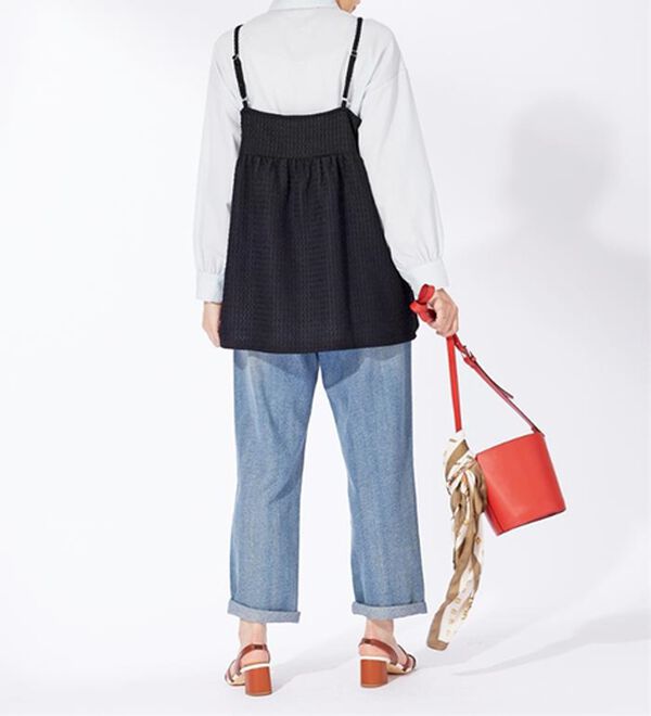 BELLUNA（ベルーナ）の「ジャカード素材ペプラムビスチェ（タンクトップ・キャミソール）」｜詳細画像