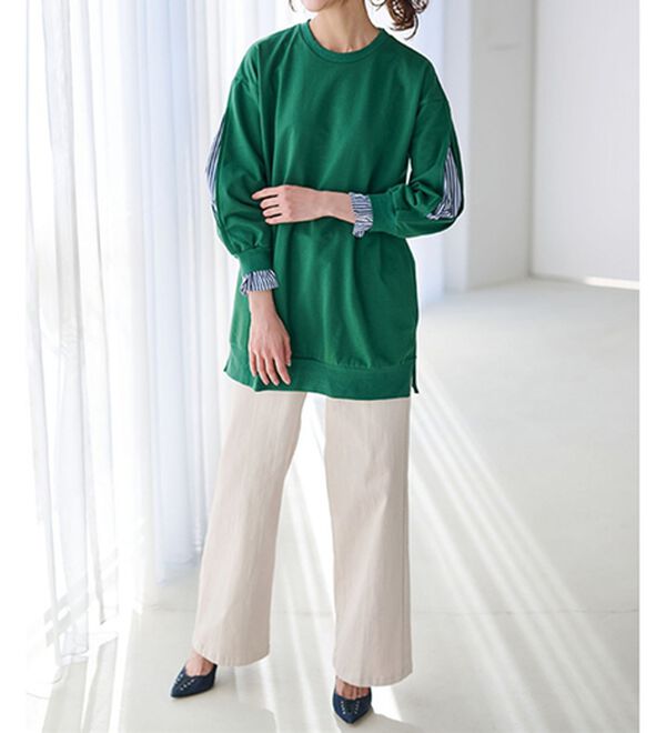 RANAN（ラナン）の「袖スリットカットソーチュニック（チュニック）」｜詳細画像