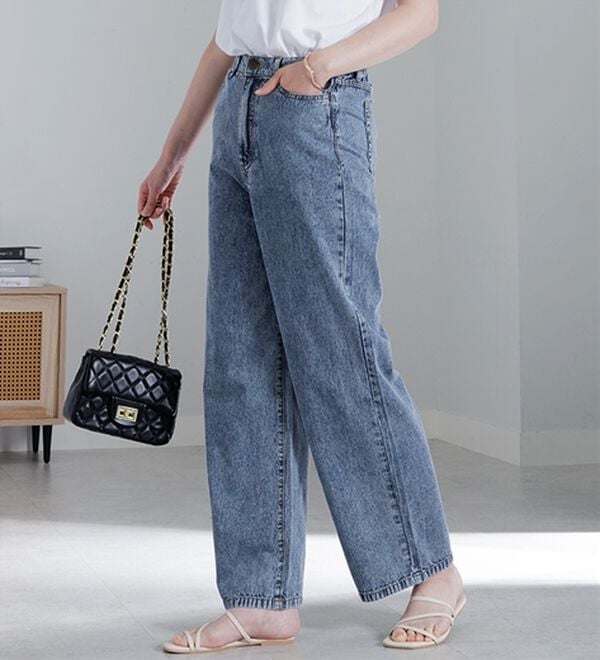 A HAPPY MARILYN（アハッピーマリリン）の「【大きいサイズ】【Ｍ～７Ｌ／選べる丈】夏でも穿きたい！美脚＆美尻が叶う！優勝！着痩せワイドパンツ（ワイドパンツ・ガウチョ）」｜詳細画像