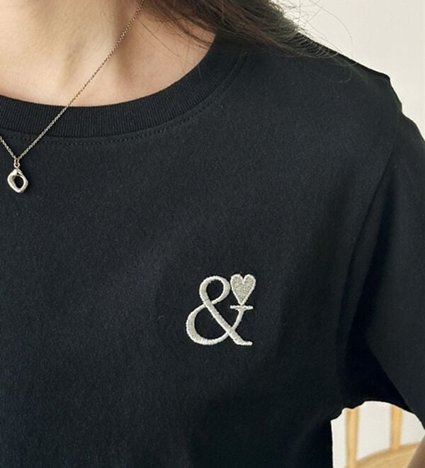 GeeRA（ジーラ）の「アンドハート刺しゅうＴシャツ（Tシャツ）」｜詳細画像