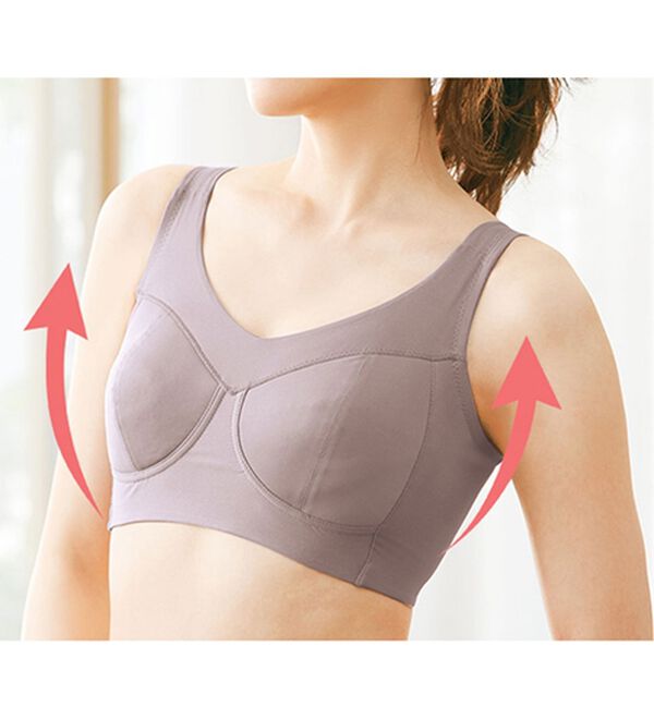 LAVIENNE（ラヴィエンヌ）の「グラマーさんのグッと細見えノンワイヤーブラ（ブラジャー）」｜詳細画像