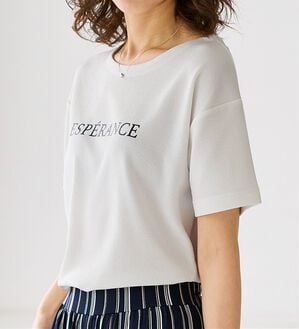 BELLUNA（ベルーナ）の「ジャカード素材ロゴプリントプルオーバー（カットソー）」｜詳細画像