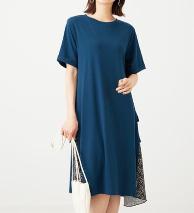 BELLUNA（ベルーナ）の「サイドリボン使いチュニックワンピース（チュニックワンピース）」