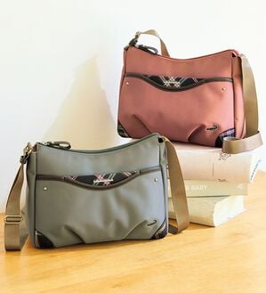 BELLUNA（ベルーナ）の「＜クロコダイル＞チェック柄切替ショルダー（ショルダーバッグ）」｜詳細画像
