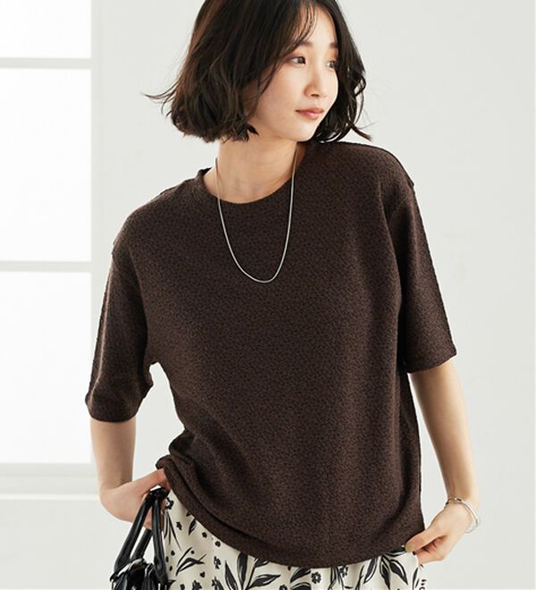 BELLUNA（ベルーナ）の「ジャカード素材プルオーバー（カットソー）」｜詳細画像