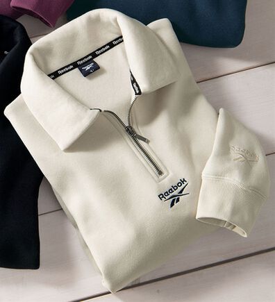 「＜リーボック＞ジップアップデザイントレーナー（メンズトレーナー）」