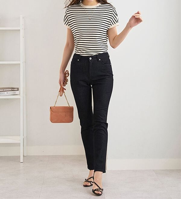 BELLUNA（ベルーナ）の「ヒンヤリ冷感！ライトオンスジーンズ（フルレングスパンツ）」｜詳細画像