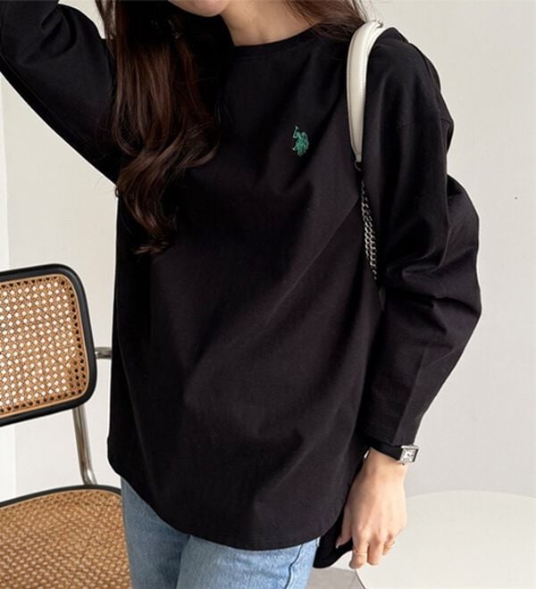 GeeRA（ジーラ）の「【Ｕ．Ｓ．ＰＯＬＯ ＡＳＳＮ】オーバーサイズ刺しゅうロンＴ（カットソー）」｜詳細画像