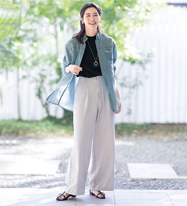 ルフラン（ルフラン）の「夏にも着られる！透けデニムシャツ（シャツ）」｜詳細画像