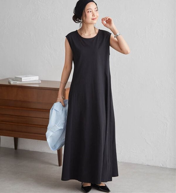 RANAN（ラナン）の「綿１００％フレアーロングワンピース（ロングワンピース）」｜詳細画像