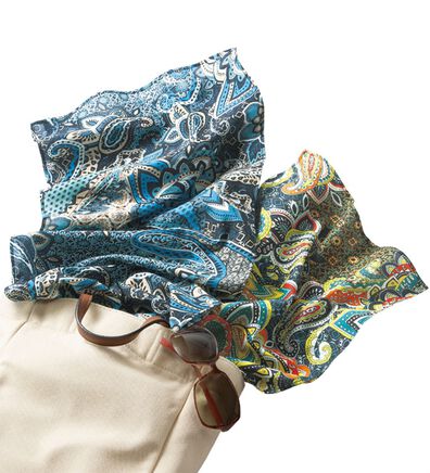 ルフラン（ルフラン）の「コットンシルクプリントストール（ストール・スカーフ・マフラー）」
