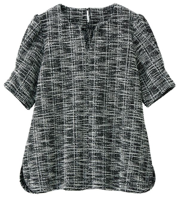 RANAN（ラナン）の「カットツイードきれいめブラウス（カットソー）」｜詳細画像