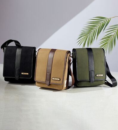 「＜ゴールデンベア＞はっ水パラフィン帆布ショルダー（メンズショルダーバッグ）」