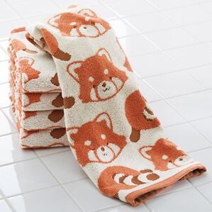 「かわいいアニマル無撚糸タオルシリーズ（タオル）」｜レッサーパンダ