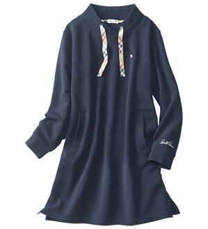 ルフラン（ルフラン）の「＜ＡＰ＞チェックが決め手のジャカードプルオーバー（カットソー）」｜ネイビー系