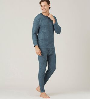 「≪ＴＶ限定★≫＜クロコダイル＞ウール入肌側綿１００％極温（Ｒ）キルトインナー上下（メンズ肌着・インナーウェア）」｜詳細画像