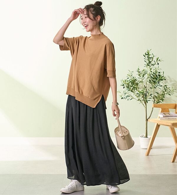 BELLUNA（ベルーナ）の「ガシガシ洗える！涼しげ夏用ドルマンニット（ニット・セーター）」｜詳細画像