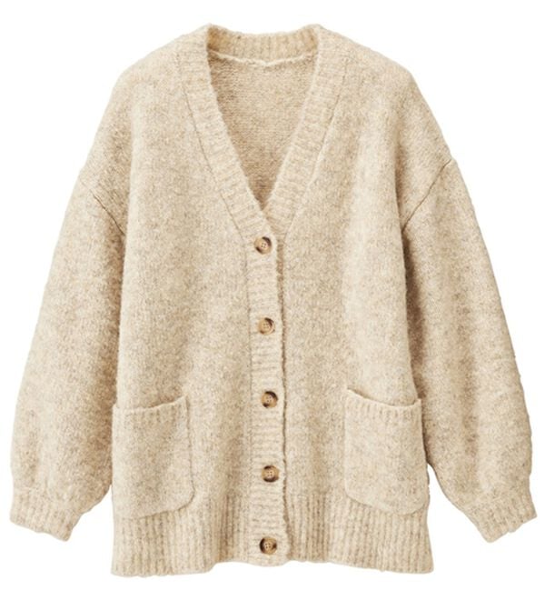 RANAN（ラナン）の「カラーオーバーカーディガン（ニットカーディガン）」｜詳細画像