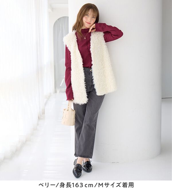 alotta（アロッタ）の「頼れる着回し力！立体ジャガード素材インナープルオーバー（カットソー）」｜詳細画像